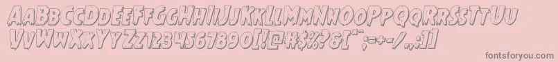 Mrsmonster3Dital Font – Gray Fonts on Pink Background