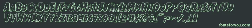 Mrsmonster3Dital Font – Green Fonts on Black Background