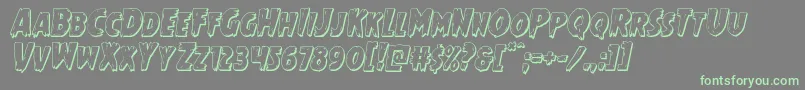 Mrsmonster3Dital Font – Green Fonts on Gray Background