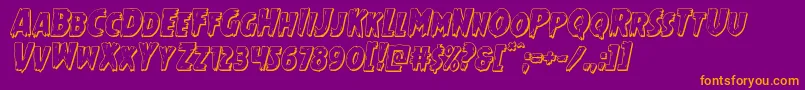 Mrsmonster3Dital Font – Orange Fonts on Purple Background