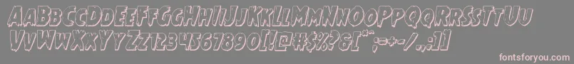Mrsmonster3Dital Font – Pink Fonts on Gray Background