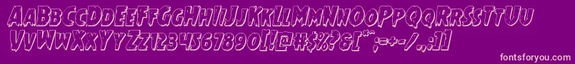 Mrsmonster3Dital Font – Pink Fonts on Purple Background