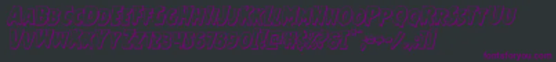 Mrsmonster3Dital Font – Purple Fonts on Black Background