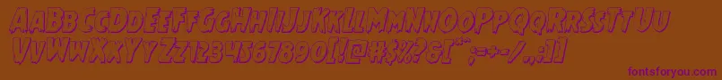 Mrsmonster3Dital Font – Purple Fonts on Brown Background