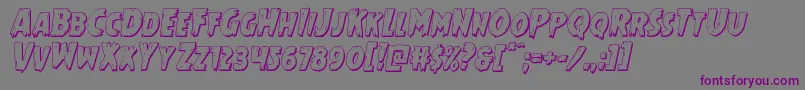 Mrsmonster3Dital Font – Purple Fonts on Gray Background