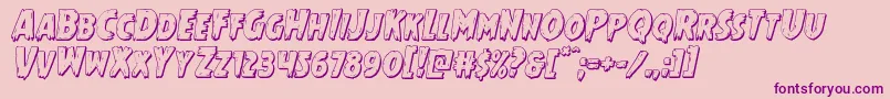 Mrsmonster3Dital Font – Purple Fonts on Pink Background