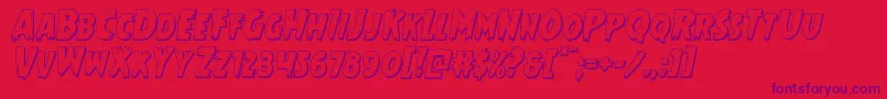 Police Mrsmonster3Dital – polices violettes sur fond rouge