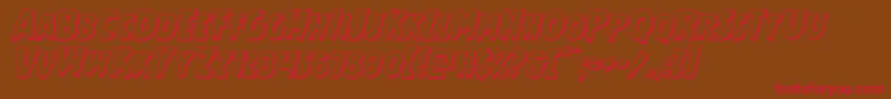 Mrsmonster3Dital Font – Red Fonts on Brown Background