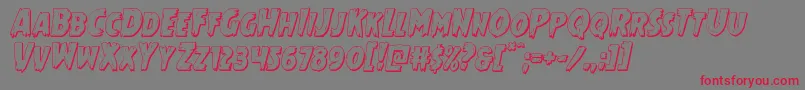 Mrsmonster3Dital Font – Red Fonts on Gray Background