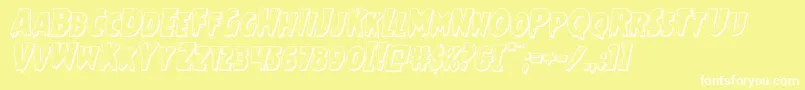 Mrsmonster3Dital Font – White Fonts on Yellow Background