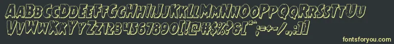 Mrsmonster3Dital Font – Yellow Fonts on Black Background