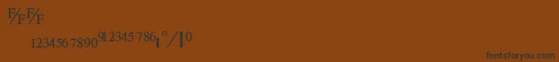 TimefractionRegular Font – Black Fonts on Brown Background