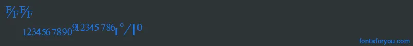 TimefractionRegular Font – Blue Fonts on Black Background