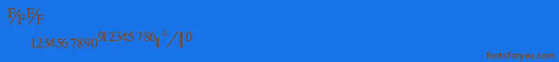 TimefractionRegular Font – Brown Fonts on Blue Background