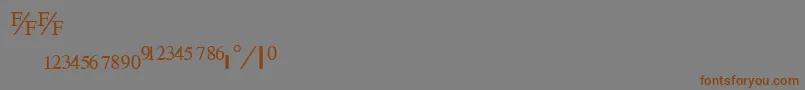 TimefractionRegular Font – Brown Fonts on Gray Background
