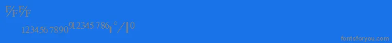TimefractionRegular Font – Gray Fonts on Blue Background