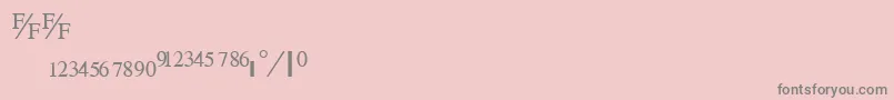 TimefractionRegular Font – Gray Fonts on Pink Background