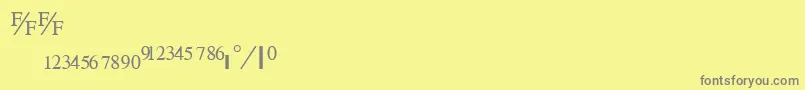 TimefractionRegular Font – Gray Fonts on Yellow Background