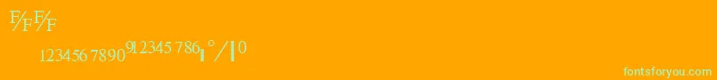 TimefractionRegular Font – Green Fonts on Orange Background
