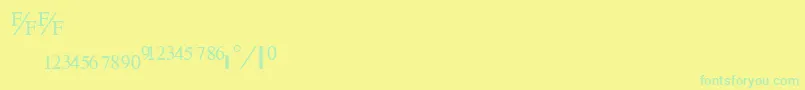 TimefractionRegular Font – Green Fonts on Yellow Background