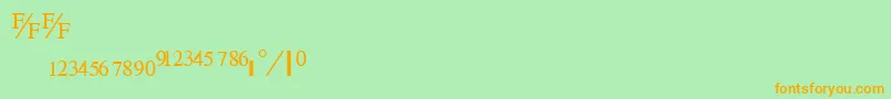 TimefractionRegular Font – Orange Fonts on Green Background