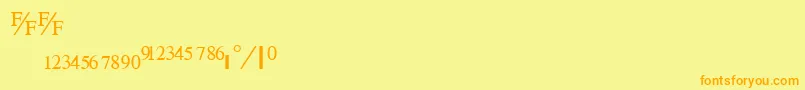 TimefractionRegular Font – Orange Fonts on Yellow Background