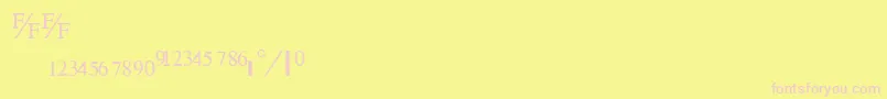 TimefractionRegular Font – Pink Fonts on Yellow Background