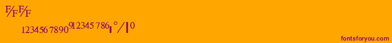TimefractionRegular Font – Purple Fonts on Orange Background