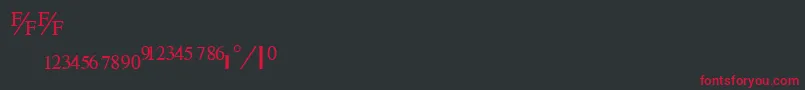 TimefractionRegular Font – Red Fonts on Black Background