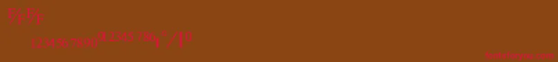 TimefractionRegular Font – Red Fonts on Brown Background