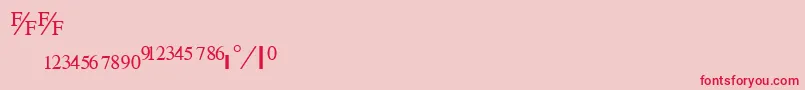 TimefractionRegular Font – Red Fonts on Pink Background