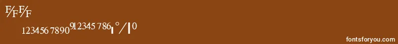 TimefractionRegular Font – White Fonts on Brown Background