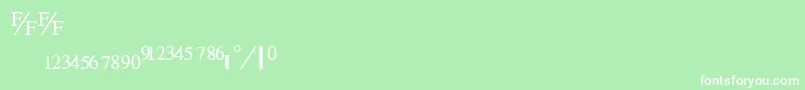 TimefractionRegular Font – White Fonts on Green Background