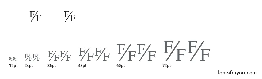 TimefractionRegular Font Sizes