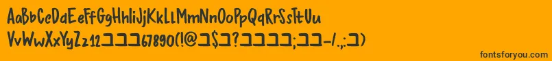 DkBupkis Font – Black Fonts on Orange Background