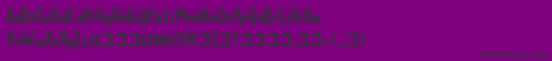 DkBupkis Font – Black Fonts on Purple Background