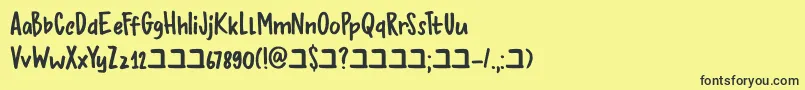 DkBupkis Font – Black Fonts on Yellow Background