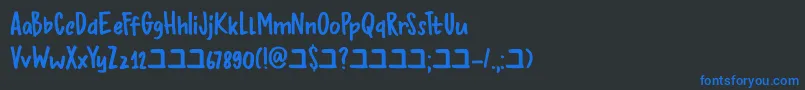DkBupkis Font – Blue Fonts on Black Background