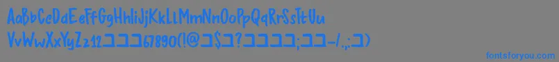 Шрифт DkBupkis – синие шрифты на сером фоне