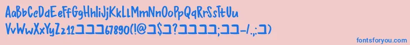 Шрифт DkBupkis – синие шрифты на розовом фоне
