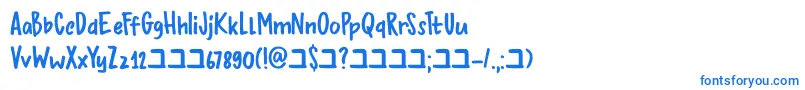 Шрифт DkBupkis – синие шрифты