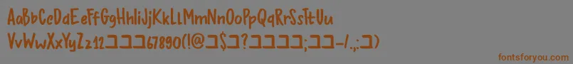 DkBupkis Font – Brown Fonts on Gray Background