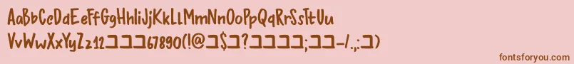 DkBupkis Font – Brown Fonts on Pink Background