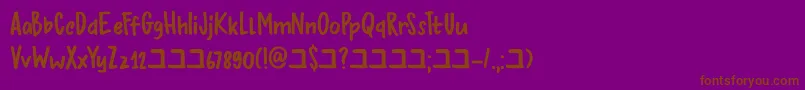 DkBupkis Font – Brown Fonts on Purple Background