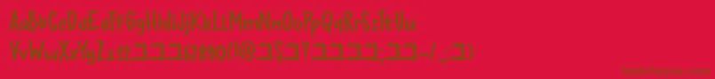 Шрифт DkBupkis – коричневые шрифты на красном фоне