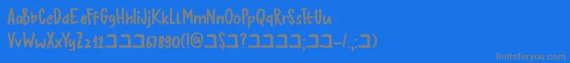 DkBupkis Font – Gray Fonts on Blue Background