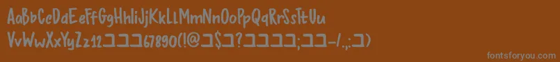 DkBupkis Font – Gray Fonts on Brown Background