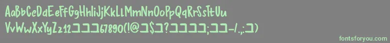 DkBupkis Font – Green Fonts on Gray Background