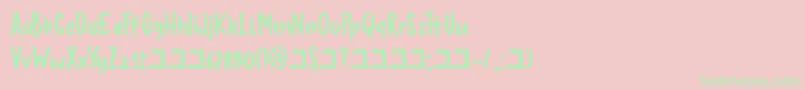 DkBupkis Font – Green Fonts on Pink Background
