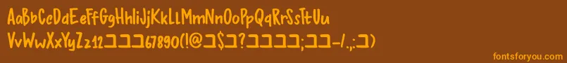 DkBupkis Font – Orange Fonts on Brown Background